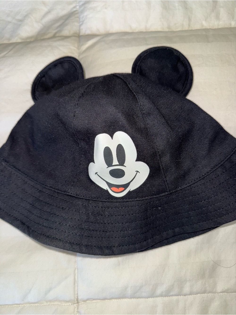 Disney Black Mickey Mouse Ear Bucket Hat for Kids
